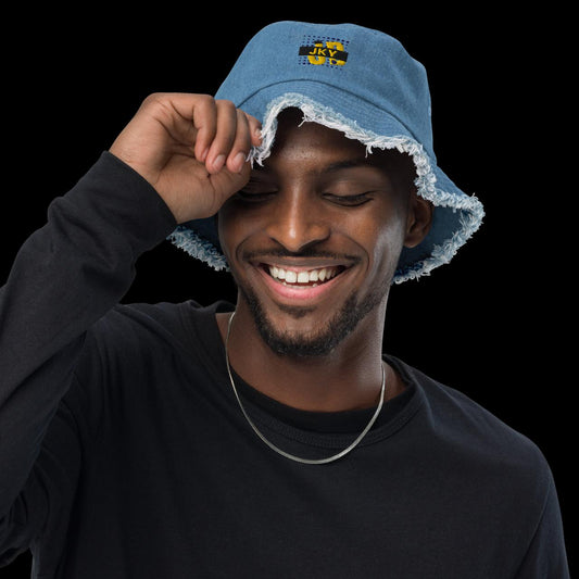 Bob en denim effet usé